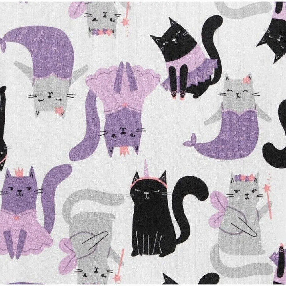 Carters Toddler Girls Halloween 4 Pc Long Sleeve Pajama Set Size 18 Mo Black Cat